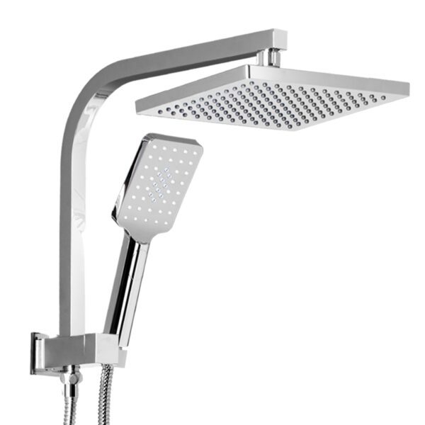 Aplusliving-8 Square Rainfall Shower Head Set Handheld High Pressure 3 Spray Chrome WELS