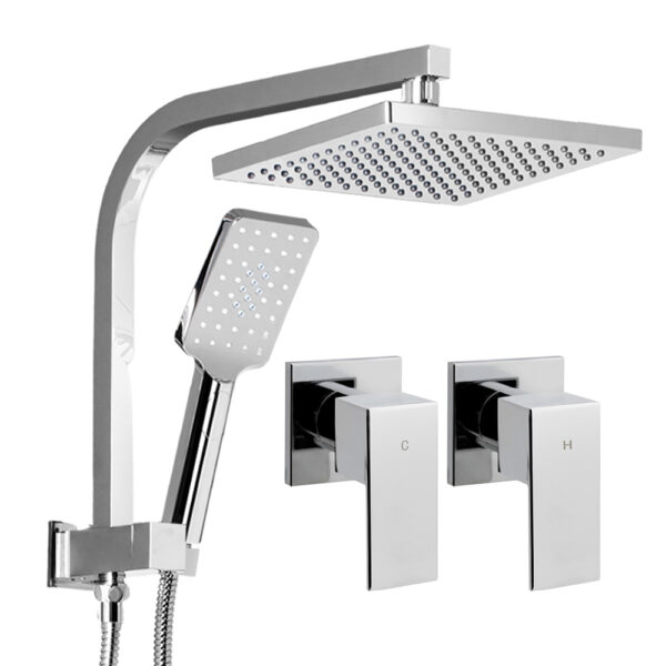 Aplusliving-WELS 3 Star 8 Rainfall & Handheld Shower Head Set High Pressure Chrome