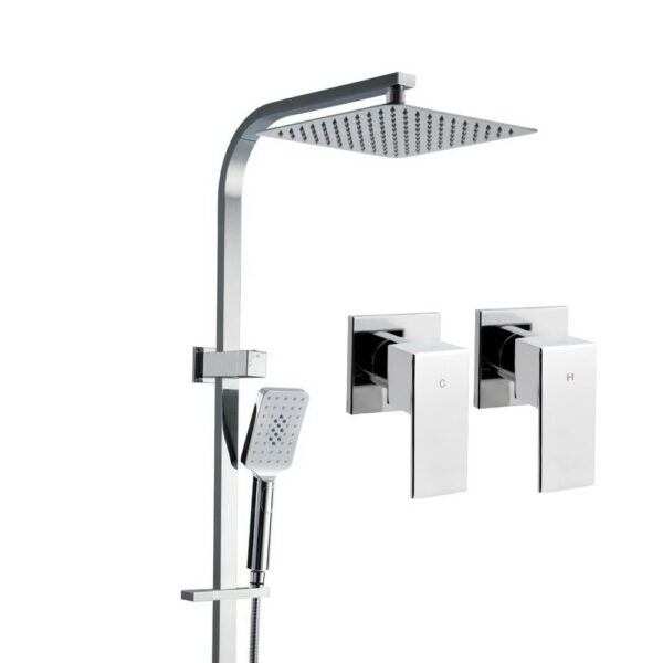 Aplusliving-WELS 3 Star 10 Rainfall Shower Head Handheld High Pressure Chrome Mixer Tap