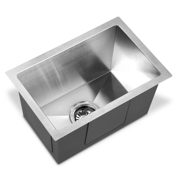 Aplusliving-30x45cm 304 Stainless Steel Kitchen Sink Undermount Topmount Satin Finish