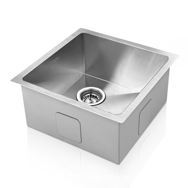 Aplusliving-44cm Stainless Steel Kitchen Sink 304 Under Top Flush Mount Sound Deadening