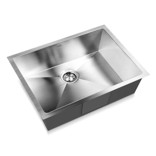 Aplusliving-60cm x 45cm Stainless Steel Kitchen Sink 304 Under Top Flush Mount Soundproof