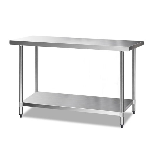 Aplusliving-1524x610mm Heavy Duty Stainless Steel Kitchen Bench Adjustable Shelf