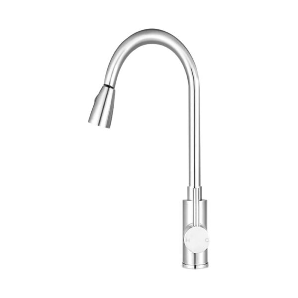 Aplusliving-Silver 5 Star WELS Pull Out Kitchen Mixer Tap 360 Swivel Watermark Certified