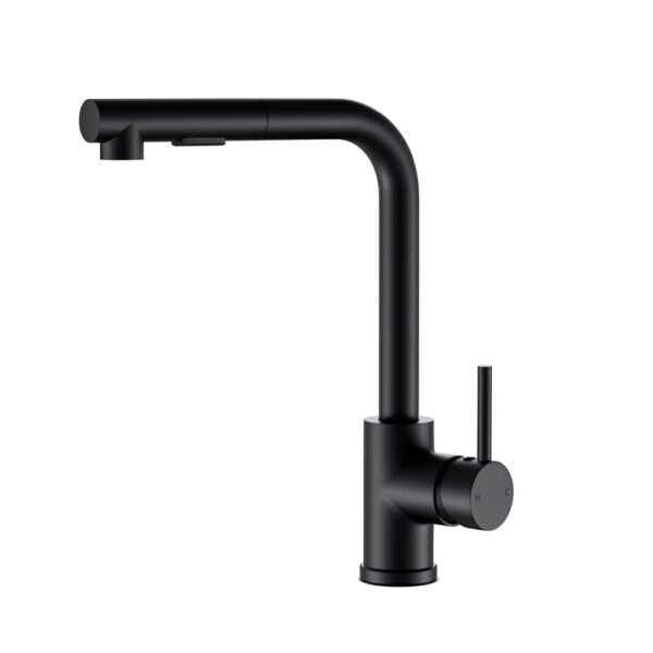 Aplusliving-Kitchen Mixer Tap Pull Out Rectangle 2 Mode Sink Basin Faucet Swivel WELS Black