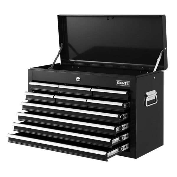 Aplusliving-Tool Chest Steel 10 Drawer Lockable Ball Bearing Slides Non-Slip Liners Workshop