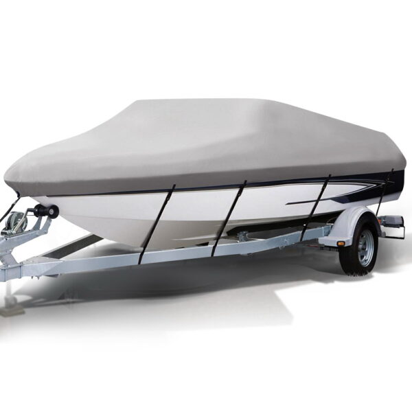 Aplusliving-14 16ft Heavy Duty 600D UV Mildew Resistant Boat Cover Trailerable Marine Grade