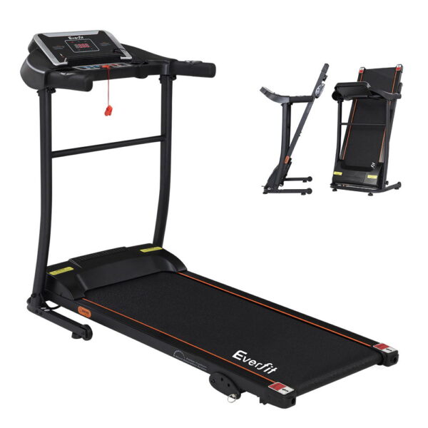 Aplusliving-Electric Treadmill 400mm Home Gym Fitness Machine 12 Programs 3 Incline Levels