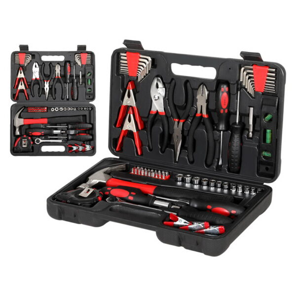 Aplusliving-70pc Hand Tool Kit Set Carbon Steel Home Auto Repair w/ Case & Non Slip Grip