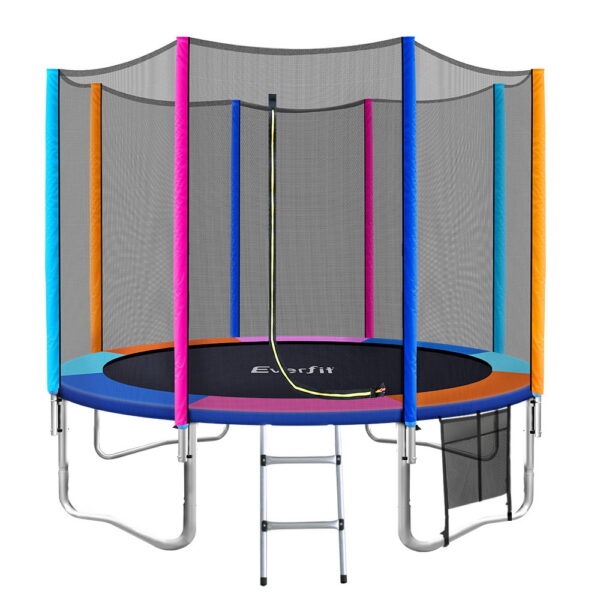 Aplusliving-Trampoline 10ft Kids Safety Net Heavy-gauge Steel UV-resistant Padding