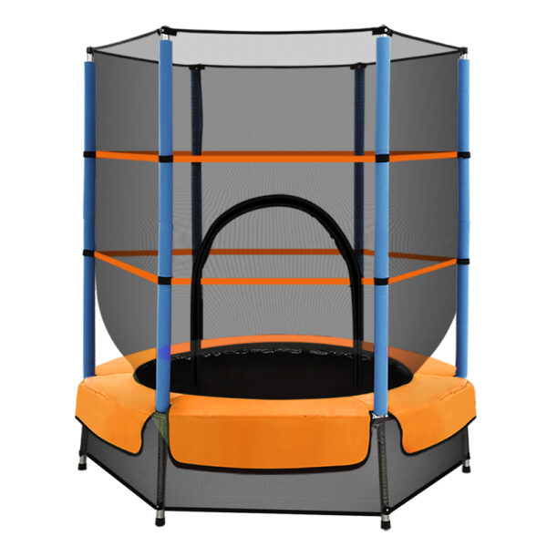 Aplusliving-4.5FT Kids Trampoline with Safety Net Enclosure Indoor Outdoor Play 25kg Limit