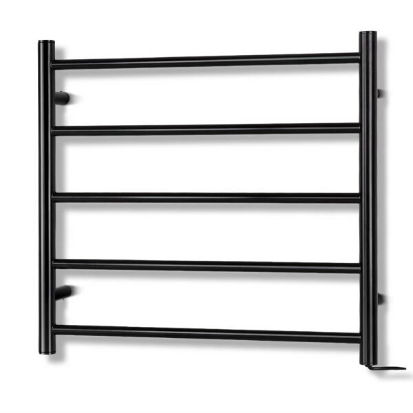 Aplusliving-Electric Heated Towel Rack Warmer 5 Rails Wall Mount 40 50°C Energy Efficient