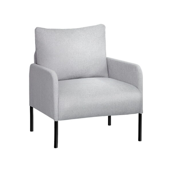 Aplusliving-Armchair Lounge Chair Accent Chair Single Sofa Grey Linen Fabric Modern Design