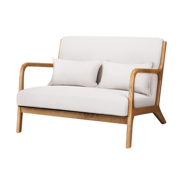 Aplusliving-Armchair Lounge Chair Accent Armchairs Sofa Loveseat Beige Wood Modern Scandinav