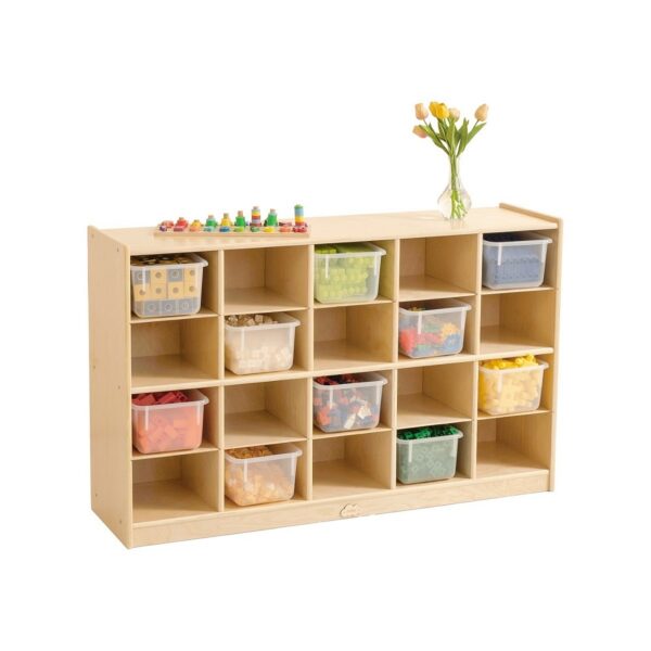 Aplusliving-20 Cubby Cabinet Kids Bookshelf Organizer Storage Shelves for Home or Classroom