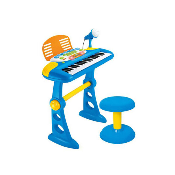 Aplusliving-Children's Electronic Keyboard with Stand Blue Musical Instrument Toy 31 Keys Mi