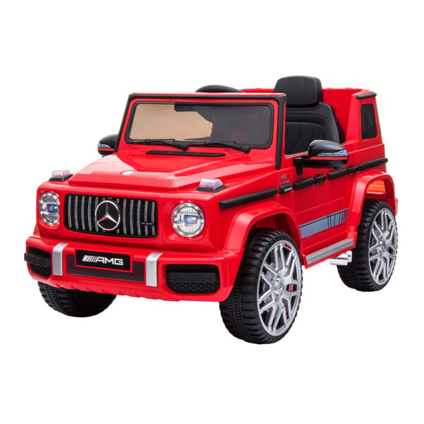 Aplusliving-Mercedes Benz AMG G63 Kids Ride On Electric Car Remote Control Red 3-7 Years Old