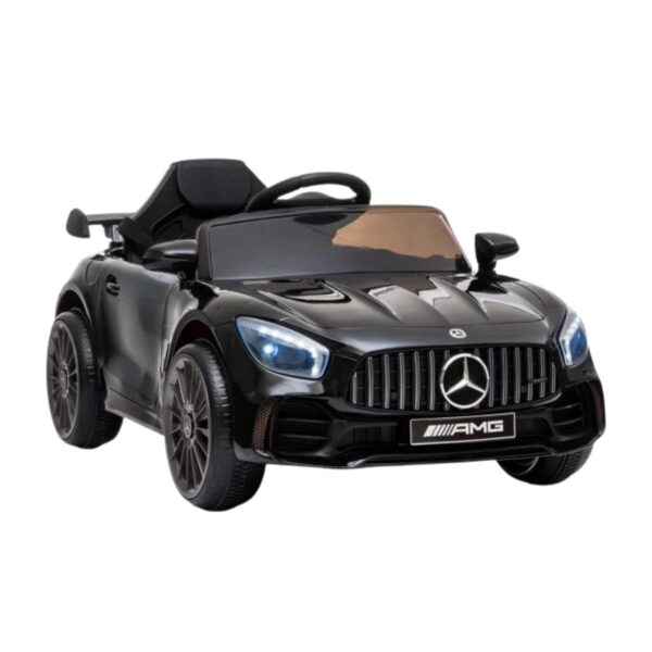 Aplusliving-Mercedes AMG GTR Kids Electric Ride On Car Remote Control Black Working Doors Li