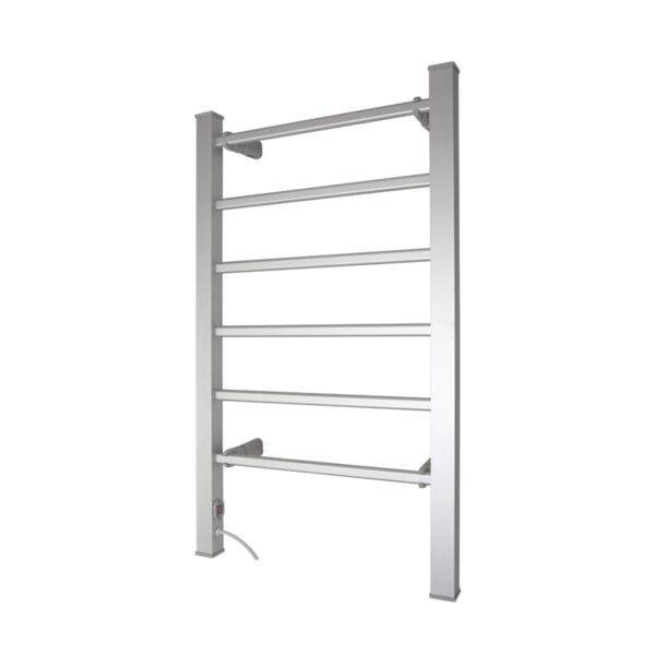 Aplusliving-Heated Towel Rack Electric Bathroom Towel Rails Warmer 100w Silver 6 Heated Rail