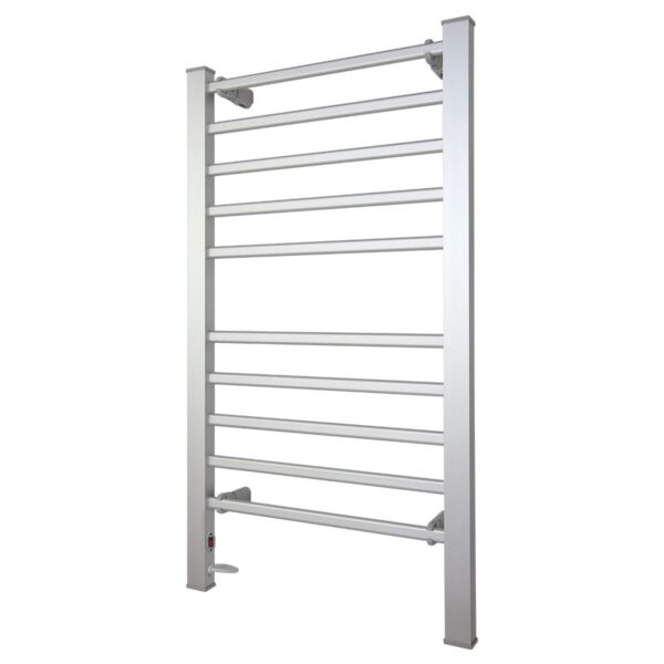 Aplusliving-Heated Towel Rack Electric Bathroom Towel Rails Warmer Silver 10 Heated Rails