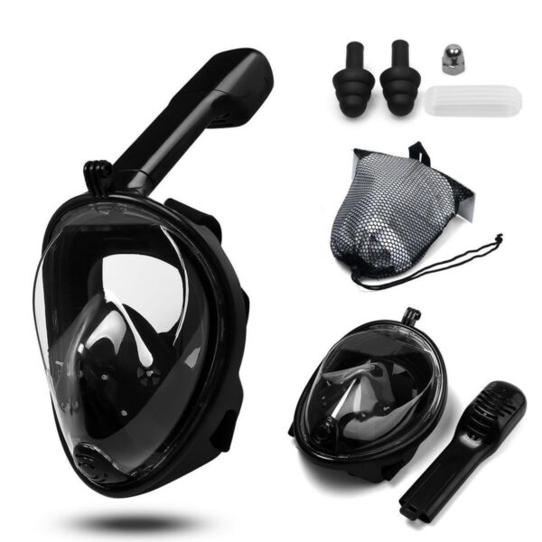 Aplusliving-Full Face Diving Snorkel Mask Snorkeling Goggles for GoPro AU S M Swimming