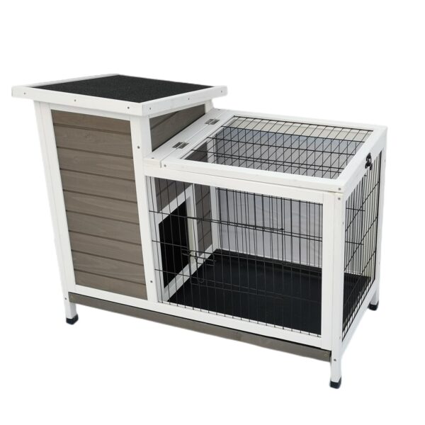 Aplusliving-Rabbit Hutch Cat House Cage Guinea Pig Ferret Cage Waterproof Easy Assembly 91cm