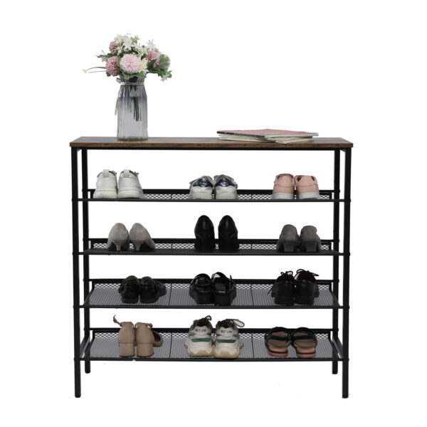 Aplusliving-5-Tier Medium Shoe Rack Shelf Stand Adjustable Storage Organizer 75x30x85 cm