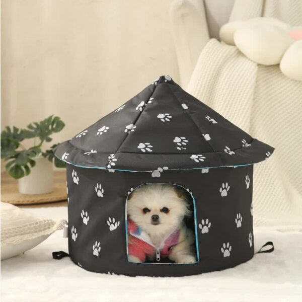 Aplusliving-Cat House Waterproof Small Insulated Warm Shelter Outdoor Winter Cozy