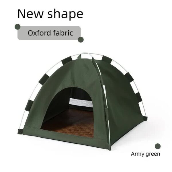 Aplusliving-Outdoor Cat House Green M Windproof Dustproof Portable Shelter