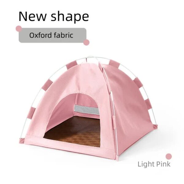 Aplusliving-Outdoor Cat House Pink Small Windproof Dustproof Portable Shelter