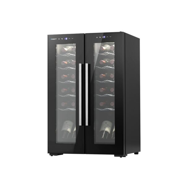 Aplusliving-Dual Zone Wine Cooler Fridge High Precision Compressor Cooling UV Resistant Glas