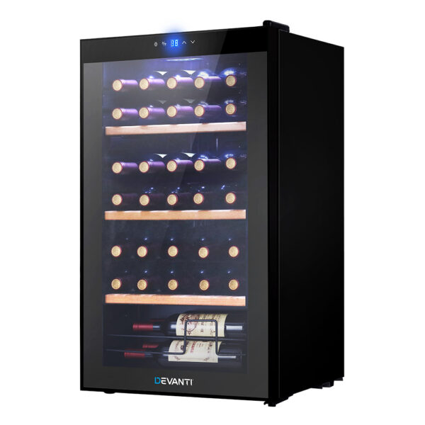 Aplusliving-High Precision Cooling Wine Cooler Fridge UV Resistant Glass Door Energy Efficie