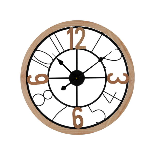 Aplusliving-Wall Clock Metal MDF Frame Rust-Resistant Large Bold Arabic Numerals Easy Instal