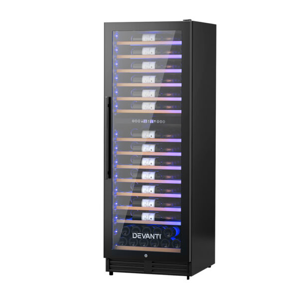 Aplusliving-Dual Zone Wine Cooler Fridge with UV Resistant Glass Door and LED Lights