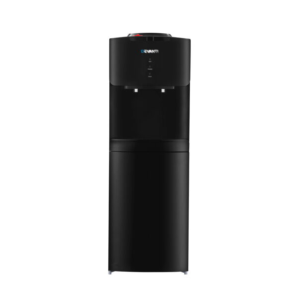 Aplusliving-Water Cooler Dispenser Hot Cold Tap Office Black with Child Lock and Storage Cab