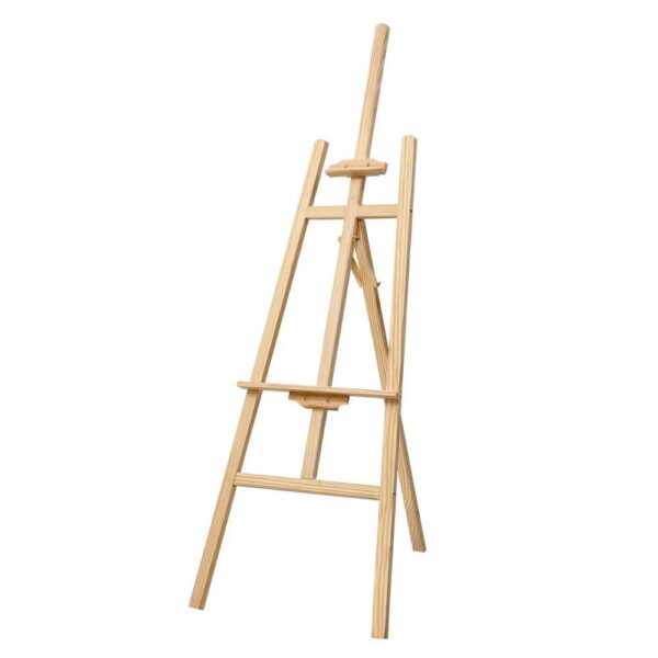 Aplusliving-Solid Pine Wood Painting Easel Stand Adjustable Height Tilt Lightweight Foldable