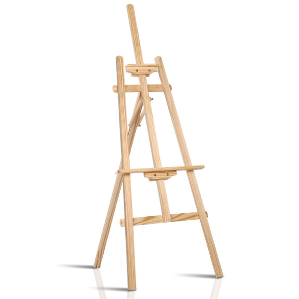 Aplusliving-White Oak Modern Floor Easel Solid Pine Wood Adjustable Height Tilt Lightweight