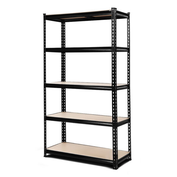 Aplusliving-High Grade Steel Warehouse Shelving Rack Adjustable Beams Easy Assembly Matte Bl