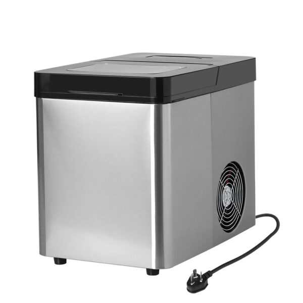 Aplusliving-Portable Countertop Ice Maker 15kg/24hr Self-Cleaning Silver Low Noise Easy to U