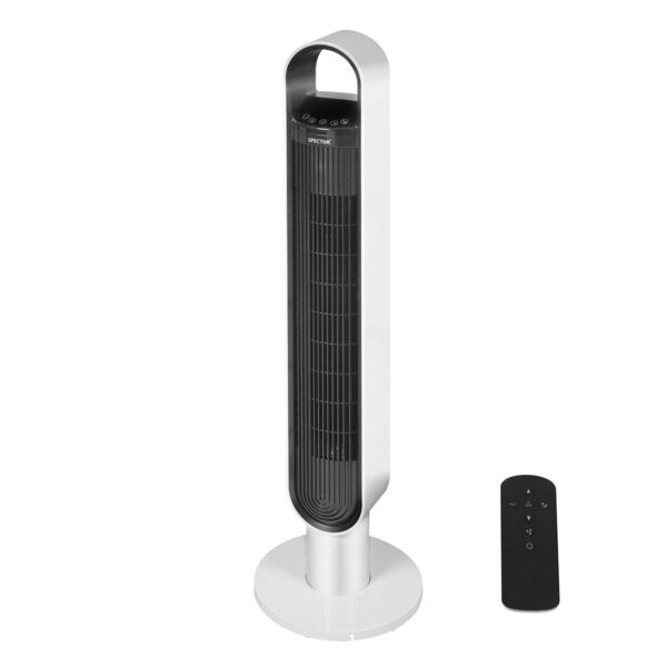 Aplusliving-Portable Oscillating Tower Fan with Remote Control Quiet Air Purifier White 3 Sp