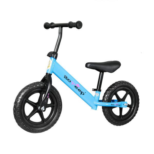 Aplusliving-Kids Balance Bike Blue Adjustable Seat Handlebar Lightweight Steel Frame Toddler