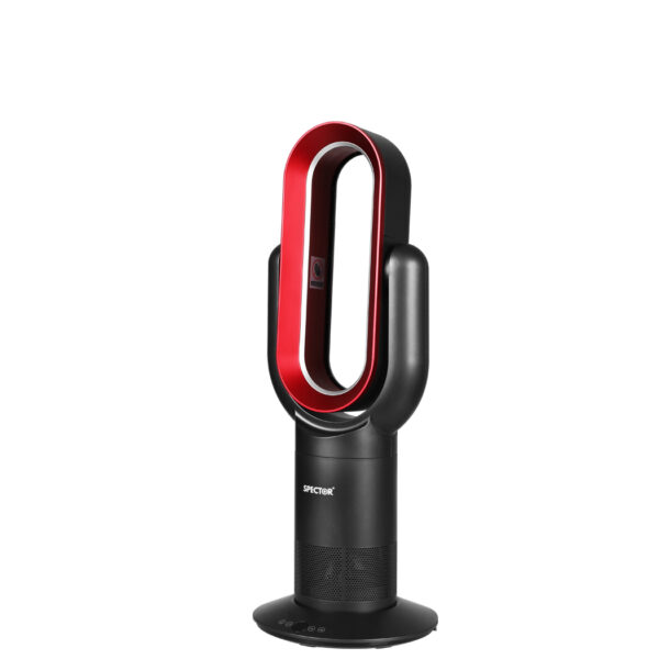 Aplusliving-Bladeless Tower Fan Quiet Operation Remote Control Cooling Heating Black Red Sil