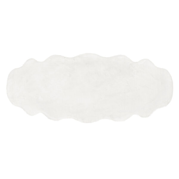 Aplusliving-Fluffy Large Faux Fur Rug for Living Room Bedroom 80x200cm White Anti-Slip Base