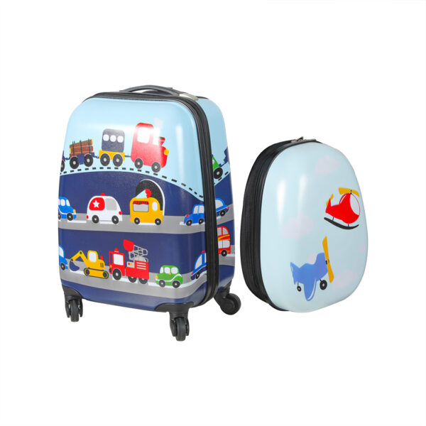 Aplusliving-Kids Luggage Set with Matching Backpack Ultra-Light Scratch-Proof Carry-On Suitc