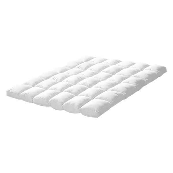 Aplusliving-Luxury White Mattress Topper Single 4-5cm Thick Medium Soft Anti-Allergy Machine