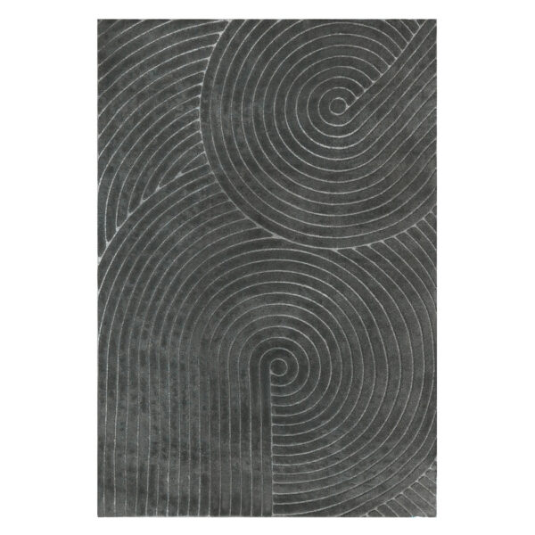 Aplusliving-Soft Grey Carpet 200x290cm Non Slip Plush Shaggy Rugs Geometric