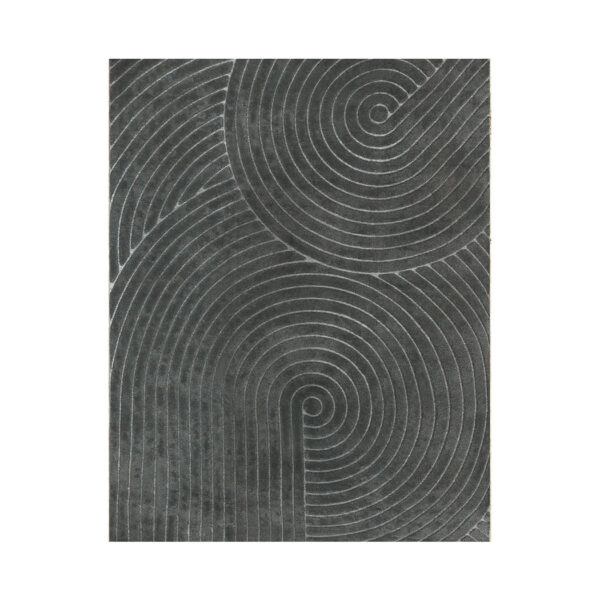 Aplusliving-Soft Grey Carpet 200x230cm Non Slip Plush Shaggy Rugs Geometric