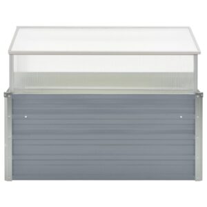 Aplusliving-Greenhouse 100x100x85 cm Galvanised Steel Grey
