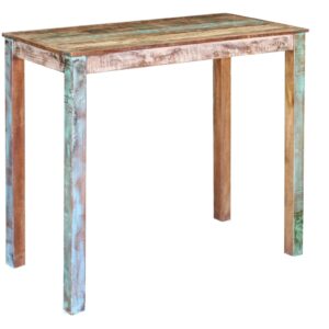 Aplusliving-Bar Table Solid Reclaimed Wood 115x60x107 cm
