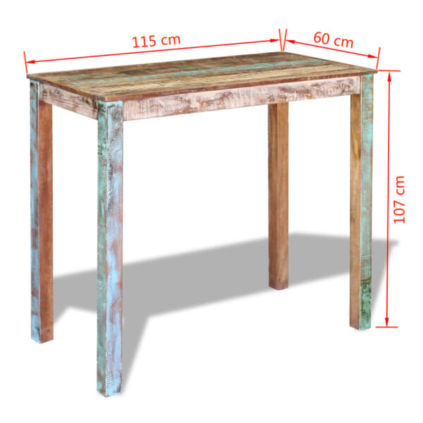 Aplusliving-Bar Table Solid Reclaimed Wood 115x60x107 cm